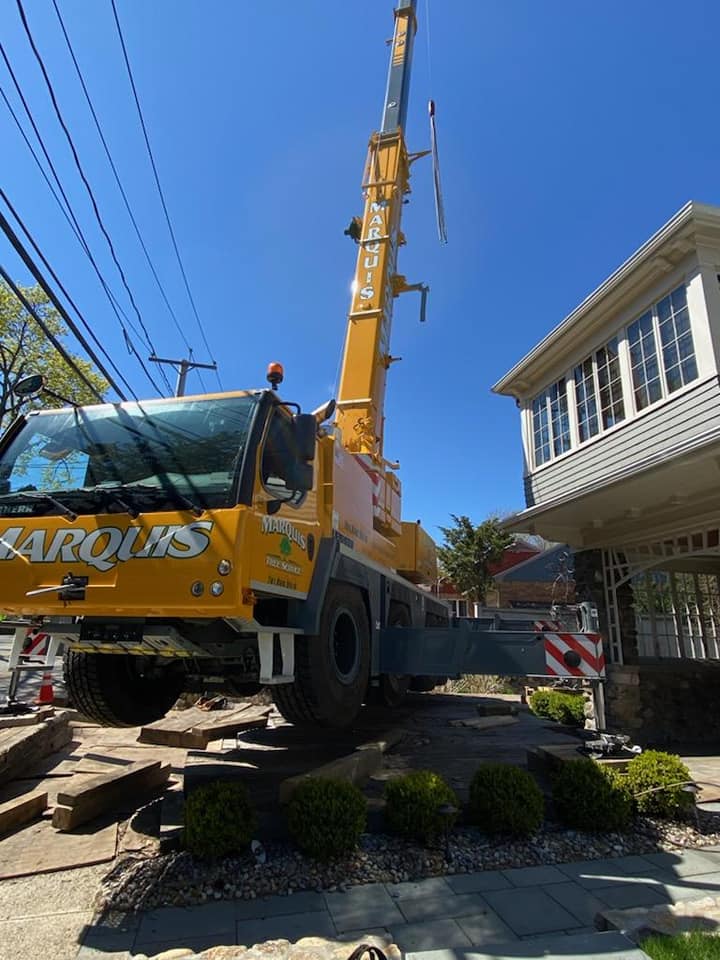 Crane Assisted Tree Removal Service | Marquis Tree Service MA
